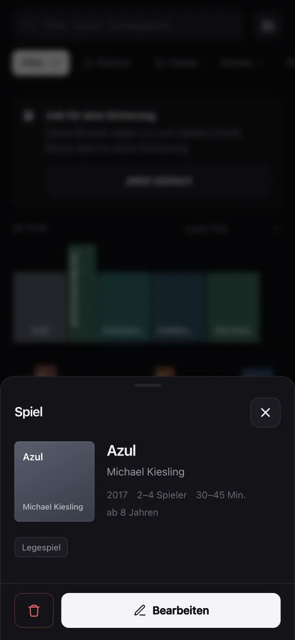 Detail view of the game Azul by Michael Kiesling: 2017, 2–4 players, 30–45 minutes, from 8 years.